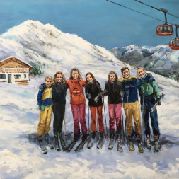 Familieportret tijdens wintersport, 2 maart 2025