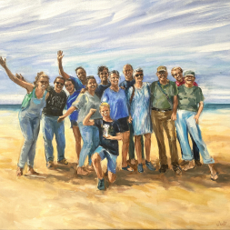 Familieportret op het strand