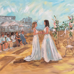 Live Paint bruiloft strand, 26 augustus 2022, Noordwijk