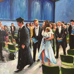 Feestelijke impressie op universiteit, 14 mei 2025, Amsterdam