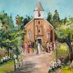 Live Paint bruiloft kerk, 10 juni 2023, Amsterdam 