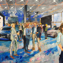 Live Paint tijdens lancering automerk bij Van Mossel, 23 mei 2025 in Amsterdam