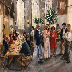 schilderij pensioen cadeau, 22 september 2020, Muiden