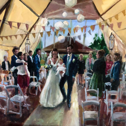 Schilderij huwelijk, 28 augustus 2020, Marknesse