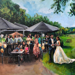 live paint huwelijksborrel, 3 juli 2020, Groesbeek