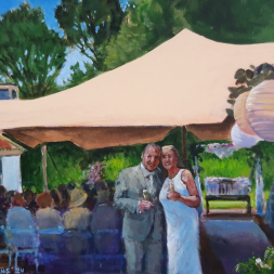 Live Paint proostmoment bruidspaar, 12 juli 2024, Wassenaar